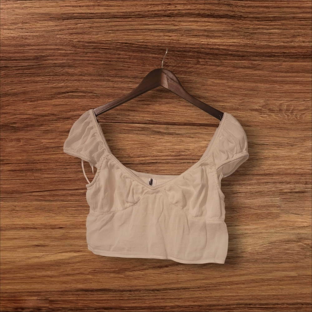 Abound Off Shoulder Off White Crop Top Size Large